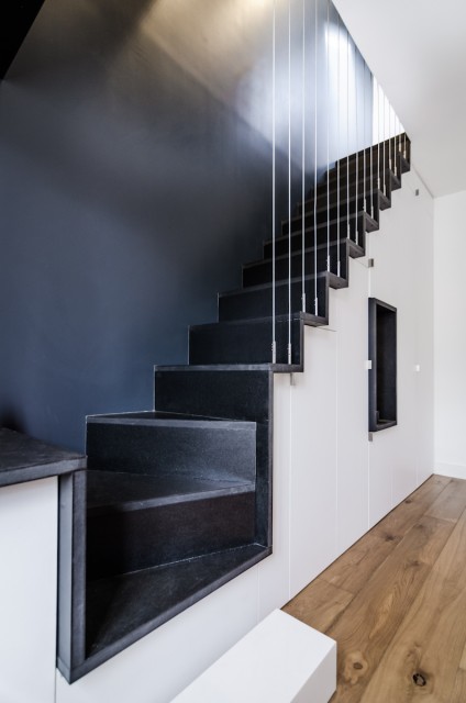 rénovation appartement paris escalier design sur mesure